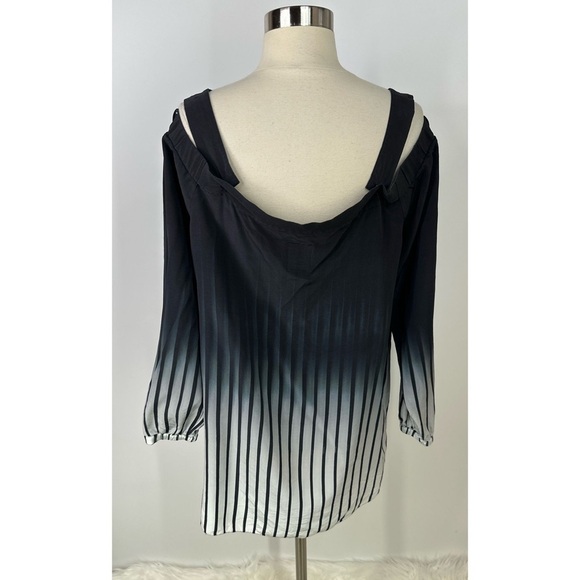 Go by GoSilk Ombré Striped Long Sleeve Blouse - Picture 2 of 9